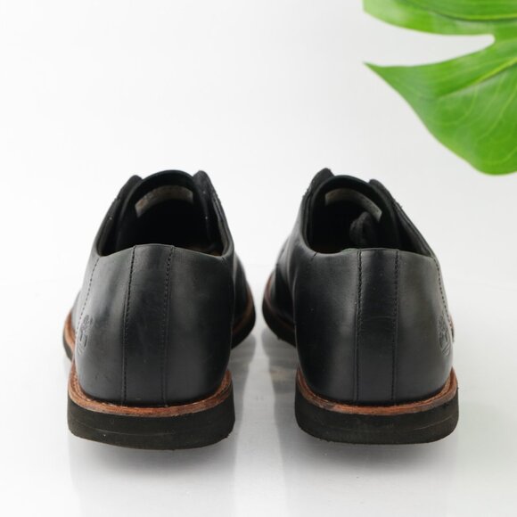Timberland Mens Stormbuck Lite Oxford Size 13 Black Leather Plain Toe Comfy Shoe - Picture 4 of 11